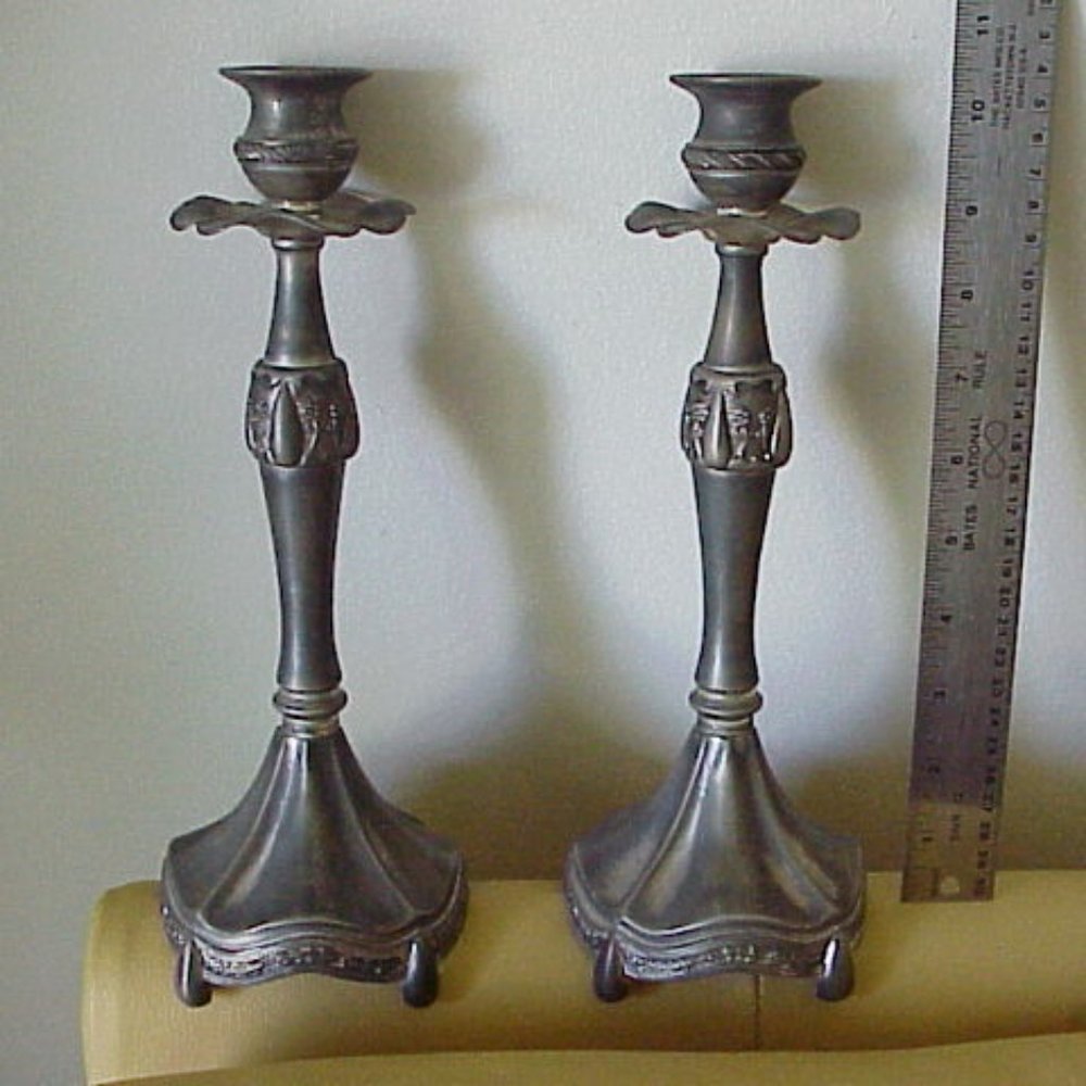 Elegant Silver Candle Holders